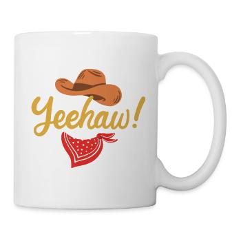 Logo du bandana occidental de Yeehaw - Mug blanc - blanc - Droite