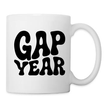 Lettrage ondulé des années soixante-dix - Mug blanc - blanc - Droite