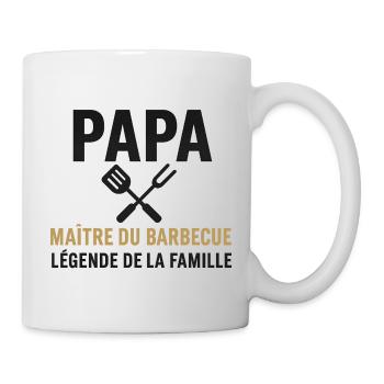 Papa Maître BBQ Légende Famille - Mug blanc - blanc - Droite