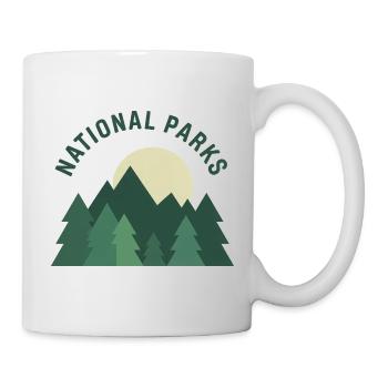 Nationalpark Wandern Wald Gipfel Landschaft Natur - Tasse - Weiß - Rechts