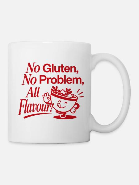 No Gluten No Problem Funny Flour - Tasse - Weiß