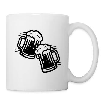 Bierkrug Comic Bier - Tasse - Weiß - Rechts