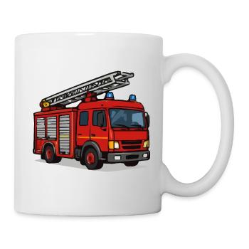 Fire Truck Cartoon Fire Truck - Mug - white - Right