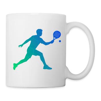 Geschenkidee für Padel Tipps Fans mit Indoor Padel - Tasse - Weiß - Rechts