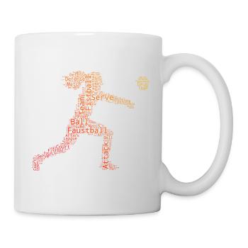 Die Ballsportlerinnen und Fistball passen zusammen - Tasse - Weiß - Rechts