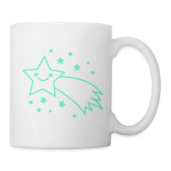 Comète Stellaire Souriante - Mug blanc - blanc - Droite