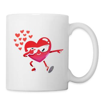 Retro Heart Valentine's Day Design Love - Mug - white - Right