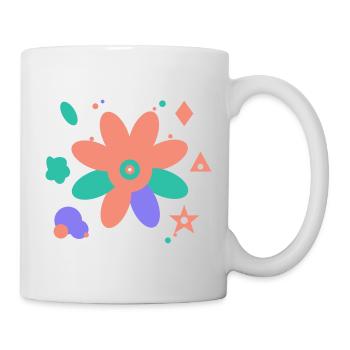 Colorful design of modern art - Mug - white - Right