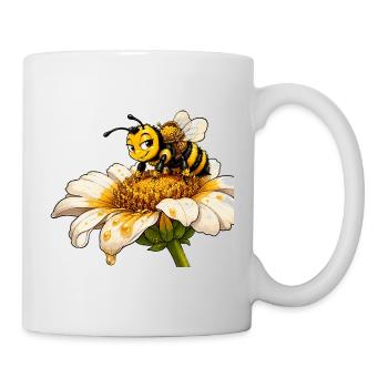 Biene Honig Imker Honigwabe Blumen Wiese Insekt - Tasse - Weiß - Rechts