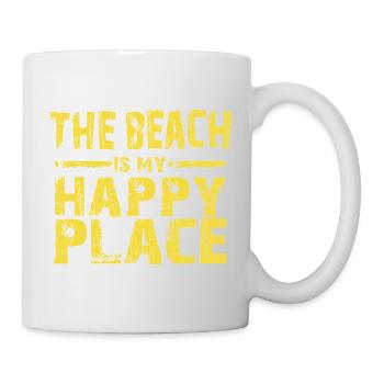 The beach is my happy place - Tasse - Weiß - Rechts