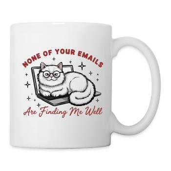 Gueule de bois sur l’ordinateur portable : Pas de courrier - Mug blanc - blanc - Droite
