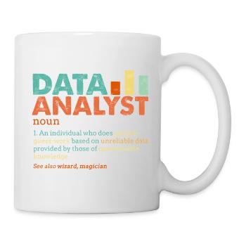 Data Analyst Retro Color Blocks - Mug - white - Right