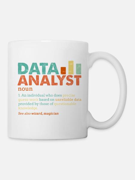 Data Analyst Retro Farbblöcke - Tasse - Weiß