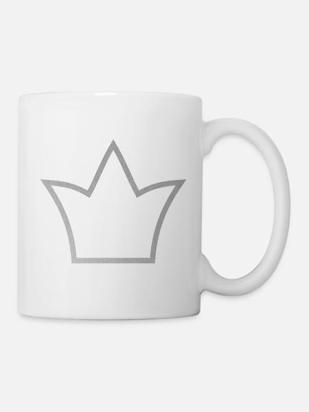 Krone – Symbol für Stärke & Selbstbewusstsein - Tasse - Weiß