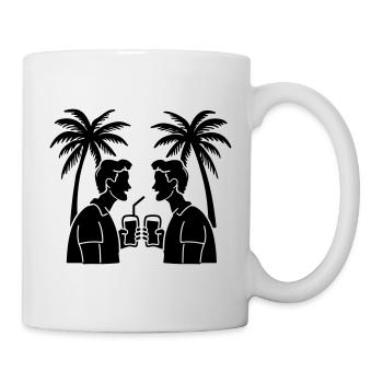 Vacation Beach Silhouette Drinking - Mug - white - Right