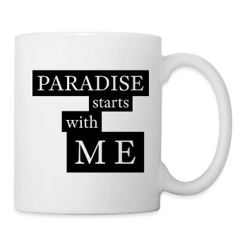Paradise starts with me - Mug - white - Right