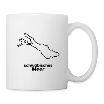 Schwäbisches Meer Bodensee T-Shirt Geschenk - Tasse - Weiß - Rechts
