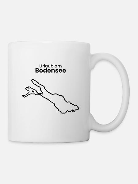 Urlaub am Bodensee T-Shirt Sommer Geschenk - Tasse - Weiß
