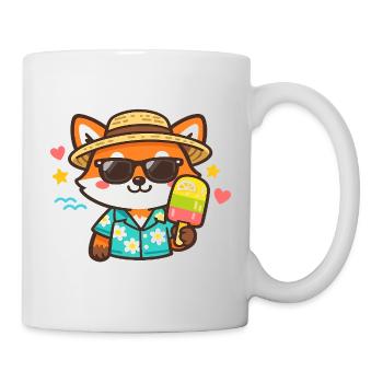 Kühl Fox Hawaii-Sommer - Tasse - Weiß - Rechts