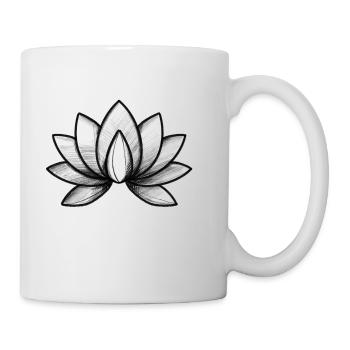 Lotus Flower Yoga Meditation Flower - Illustration - Mug - white - Right
