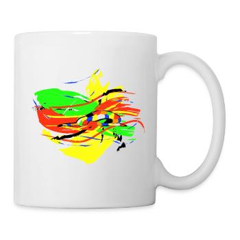 Posture de yoga - Asana enfant - Résumé - Mug blanc - blanc - Droite