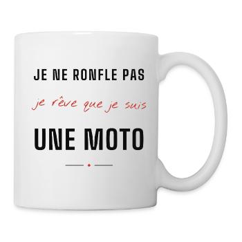 Rêve Moto Sans Ronflement - Mug blanc - blanc - Droite