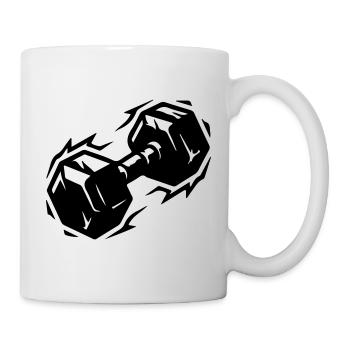 Dumbbell icon - Mug - white - Right