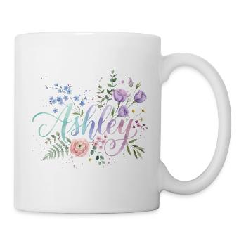 Floral Ashley Name Print - Mug - white - Right