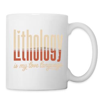 Littérologie : Typographie du langage de l’amour - Mug blanc - blanc - Droite