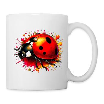 Marienkäfer - Tasse - Weiß - Rechts
