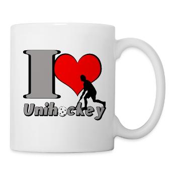 Unihockey Floorball i love - Tasse - Weiß - Rechts