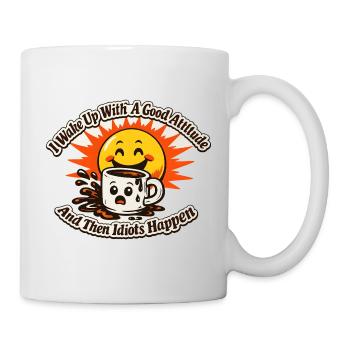 T-shirt Attitude Sunrise Coffee - Mug blanc - blanc - Droite
