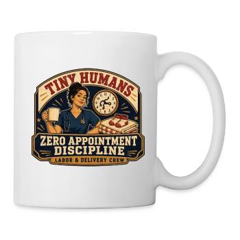 Kleine Menschen Null Termindisziplin - Tasse - Weiß - Rechts