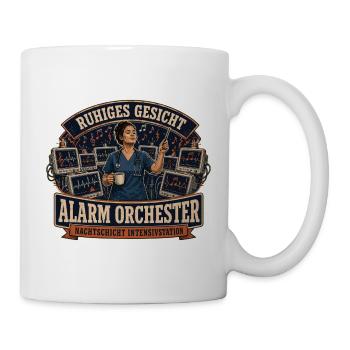 Ruhiges Gesicht bei Alarm Orchester - Tasse - Weiß - Rechts