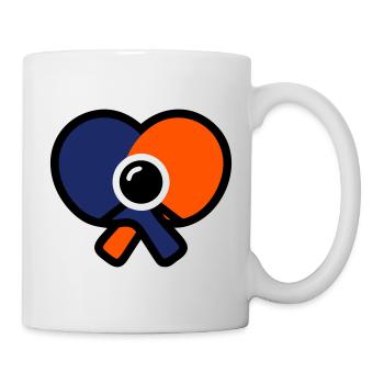 Tischtennisschläger Herz Tischtennis Liebe - Tasse - Weiß - Rechts
