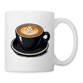 Coffee Heart Latte Art - Mug - white - Right