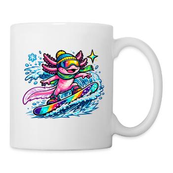 Axolotl Surfer Rainbow Wave - Mug - white - Right