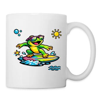 Neon Frog Surf Scene - Mug - white - Right