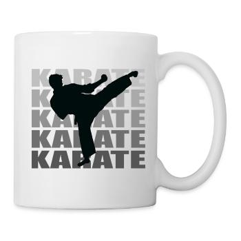 Karate - Tasse - Weiß - Rechts