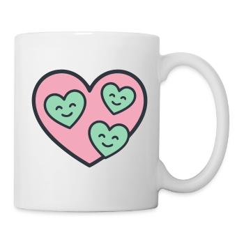 Heart Three Children Mom Mother of Three Love - Mug - white - Right