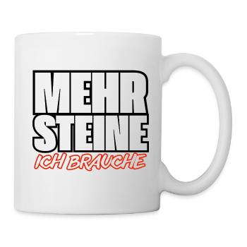 Mehr Klemmbausteine Ich Brauche Typo Statement - Tasse - Weiß - Rechts