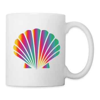 Coquillage Coloré | Motif de l’art maritime - Mug blanc - blanc - Droite