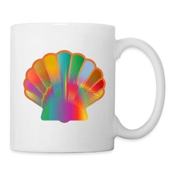 Coquillage Coloré | Motif de l’art maritime - Mug blanc - blanc - Droite