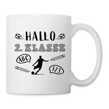 Hallo 2. Klasse Zweitklässler Zeugnis - Tasse - Weiß - Rechts