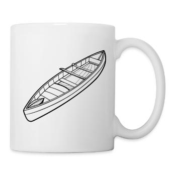 Minimalist Canoe Outline - Mug - white - Right