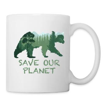 Forêt naturelle d’ours Conservation de la nature - Mug blanc - blanc - Droite