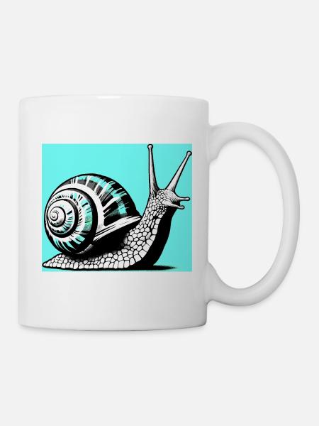 Schnecke - Tasse - Weiß