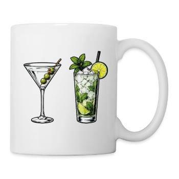Cocktail Kollektion: Martini & Mojito - Tasse - Weiß - Rechts