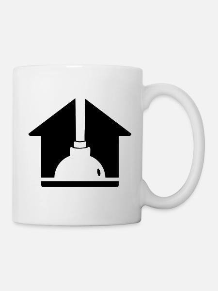 Plumber Plumber House Logo - Mug - white