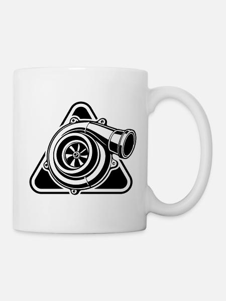 Turbolader KFZ Tuning Logo - Tasse - Weiß